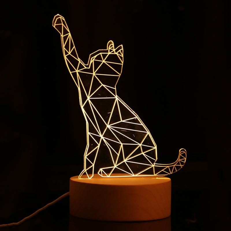 Lampe Led Chat 3d