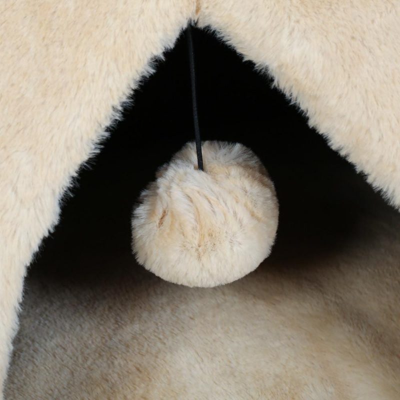 Lit De Maison De Chat En Forme De Tente Avec Jouet De Balle Suspendu