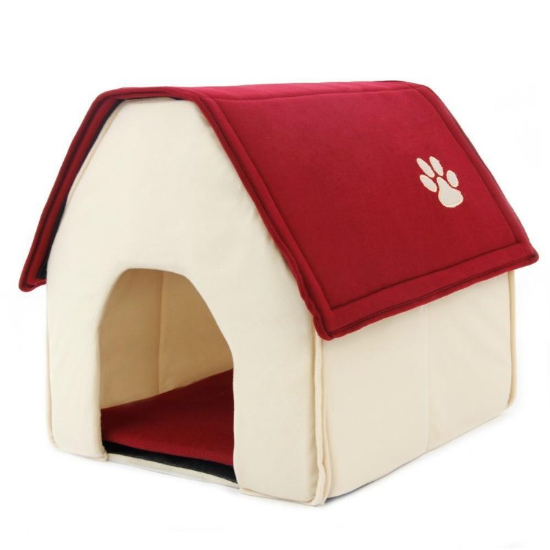 Lit De Maison Pour Animaux De Compagnie Avec Coussin Amovible Et Fond Imperméable