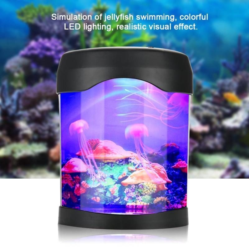 Lumière Changeante De Couleur De Mini Aquarium Usb