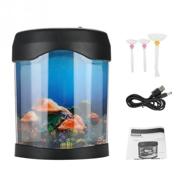 Lumière Changeante De Couleur De Mini Aquarium Usb