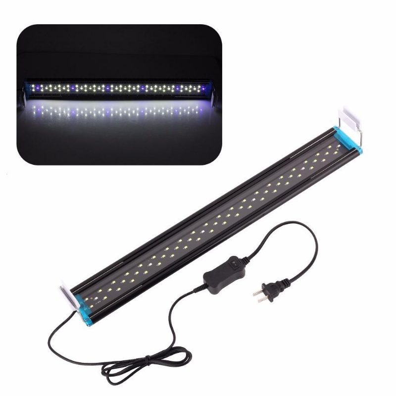 Lumière Led Ultra-mince Pour Poissons D'aquarium Avec Supports Extensibles