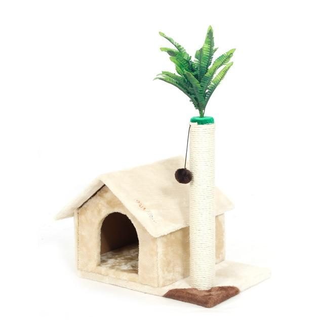 Maison Pour Chat Avec Poteau À Gratter