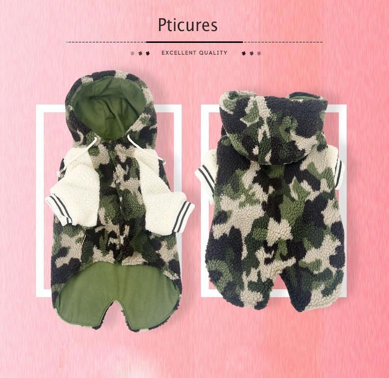 Manteau De Veste À Capuche Pour Chien Camouflage