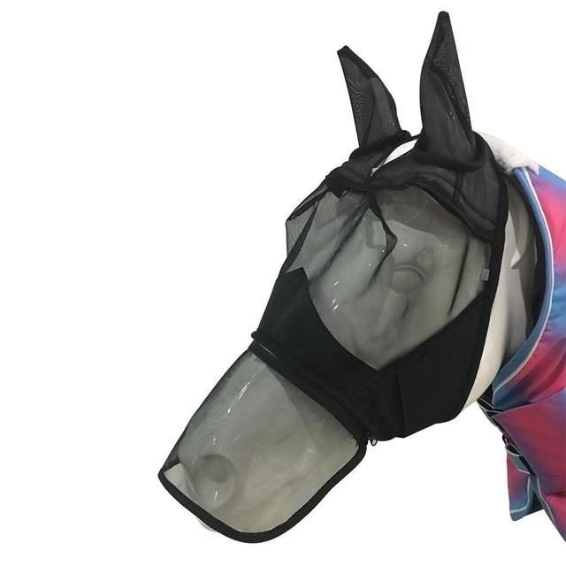 Masque Amovible En Maille De Cheval Avec Couverture Nasale