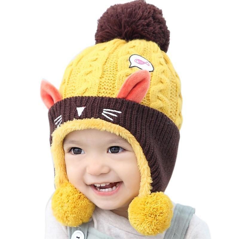 Mignon Bébé Bonnet D'hiver Bonnet Chaud