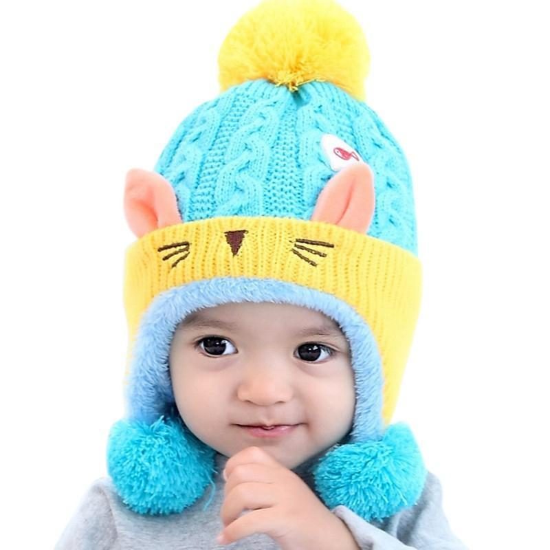 Mignon Bébé Bonnet D'hiver Bonnet Chaud