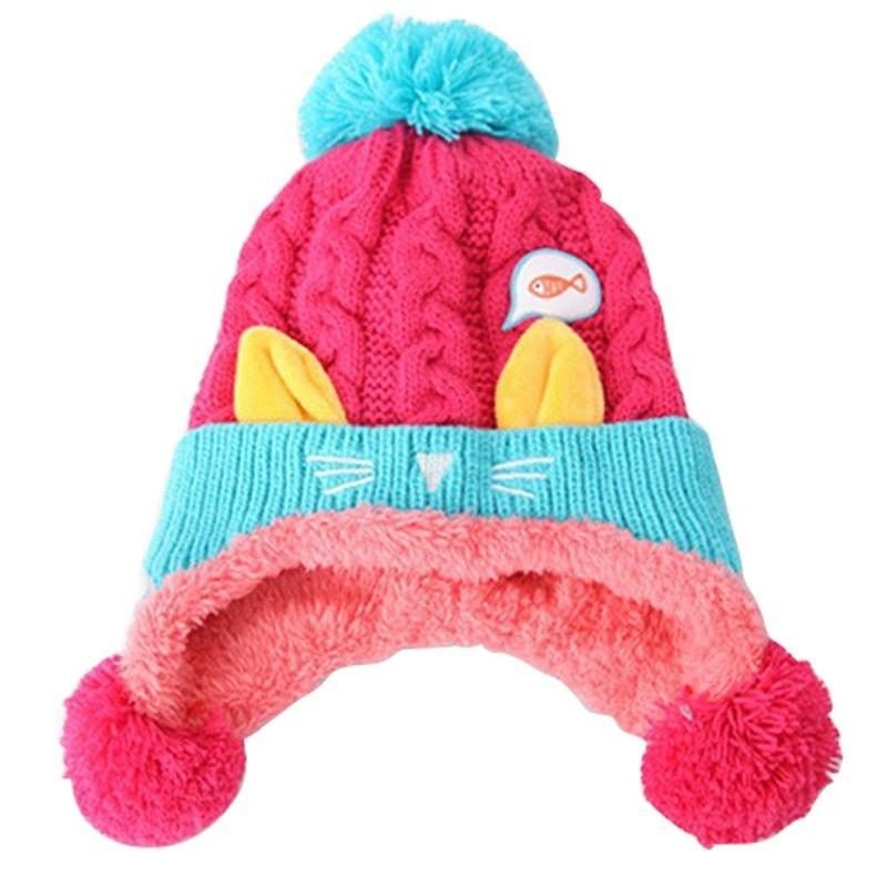 Mignon Bébé Bonnet D'hiver Bonnet Chaud