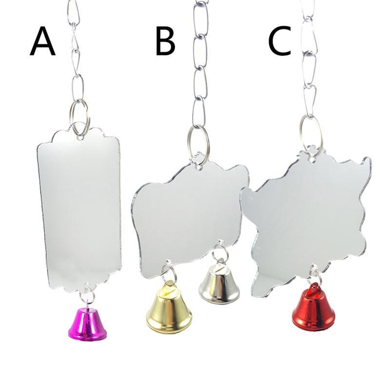 Mini Miroir Suspendu Avec Jouet Oiseau Cloches