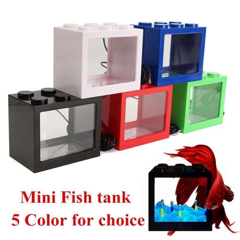 Mini Réservoir De Poissons De Bloc De Construction De Lumière Led