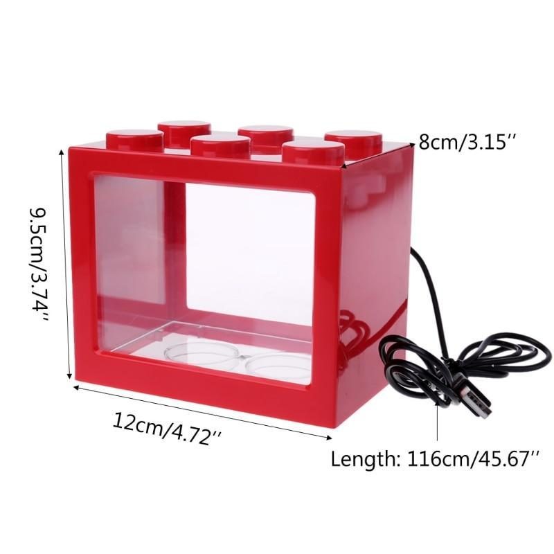 Mini Réservoir De Poissons De Bloc De Construction De Lumière Led