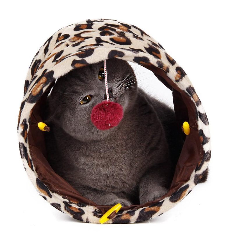 Mini Tunnel De Style Ultra Léopard Pour Chat