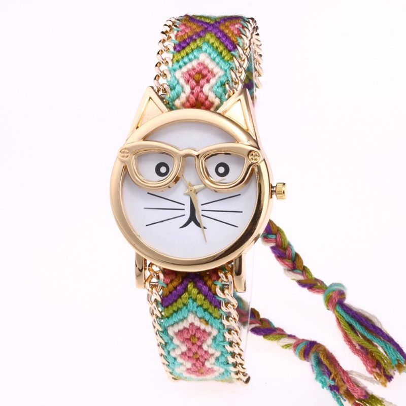 Montre-bracelet De Conception De Chat Mignon Ringard