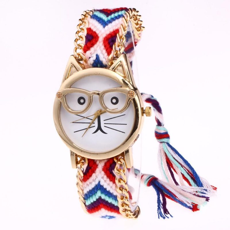 Montre-bracelet De Conception De Chat Mignon Ringard