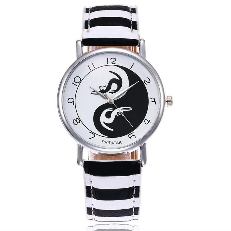 Montre-bracelet Design Chat Yin Yang