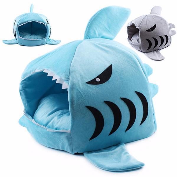 Niche Pour Chien Requin Avec Coussin De Lit Amovible