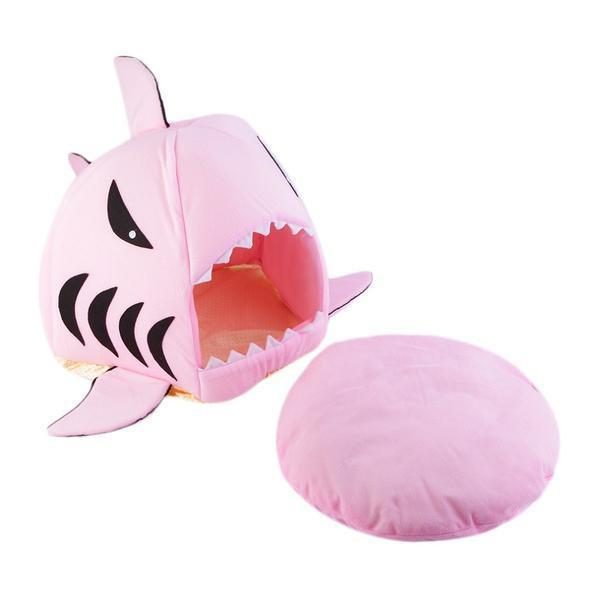 Niche Pour Chien Requin Avec Coussin De Lit Amovible