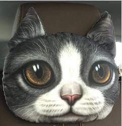 Oreiller De Chat Coussin De Tête De Voiture 3d