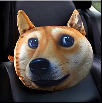 Oreiller De Chien De Coussin De Cou De Tête De Voiture 3d