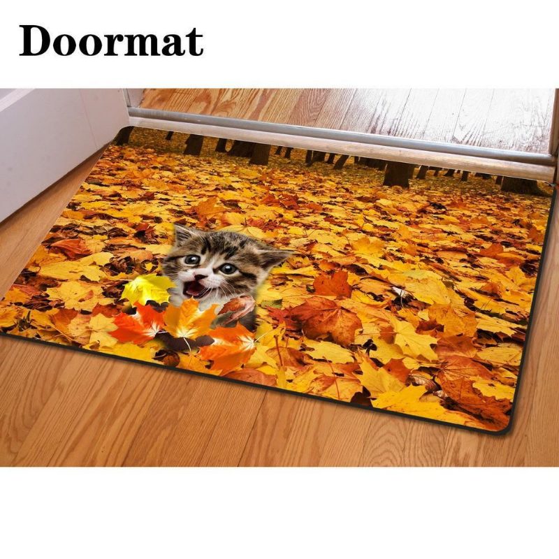 Paillassons De Tapis De Chat D'automne