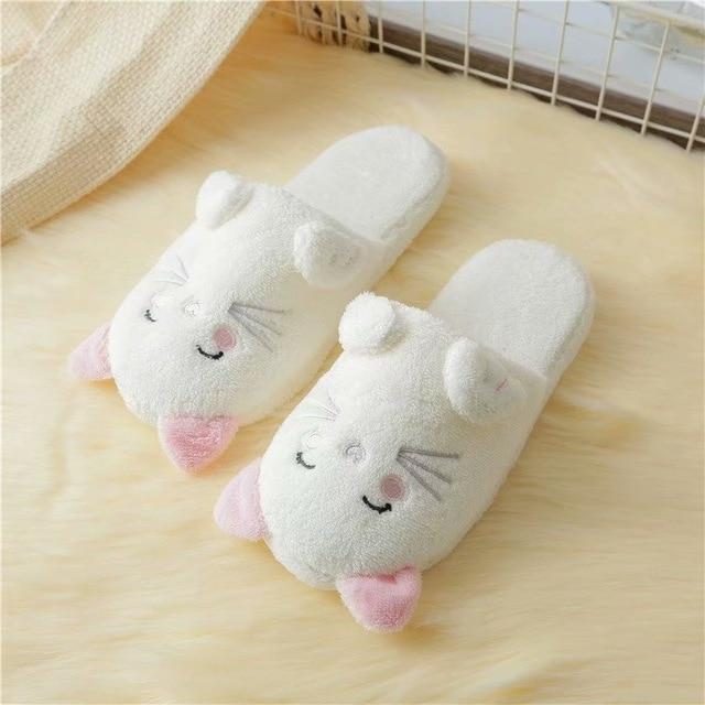 Pantoufles De Maison Moelleuses Chat