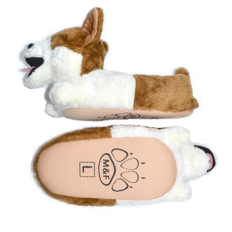 Pantoufles En Peluche Corgi