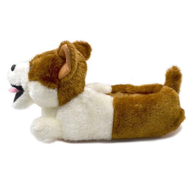 Pantoufles En Peluche Corgi