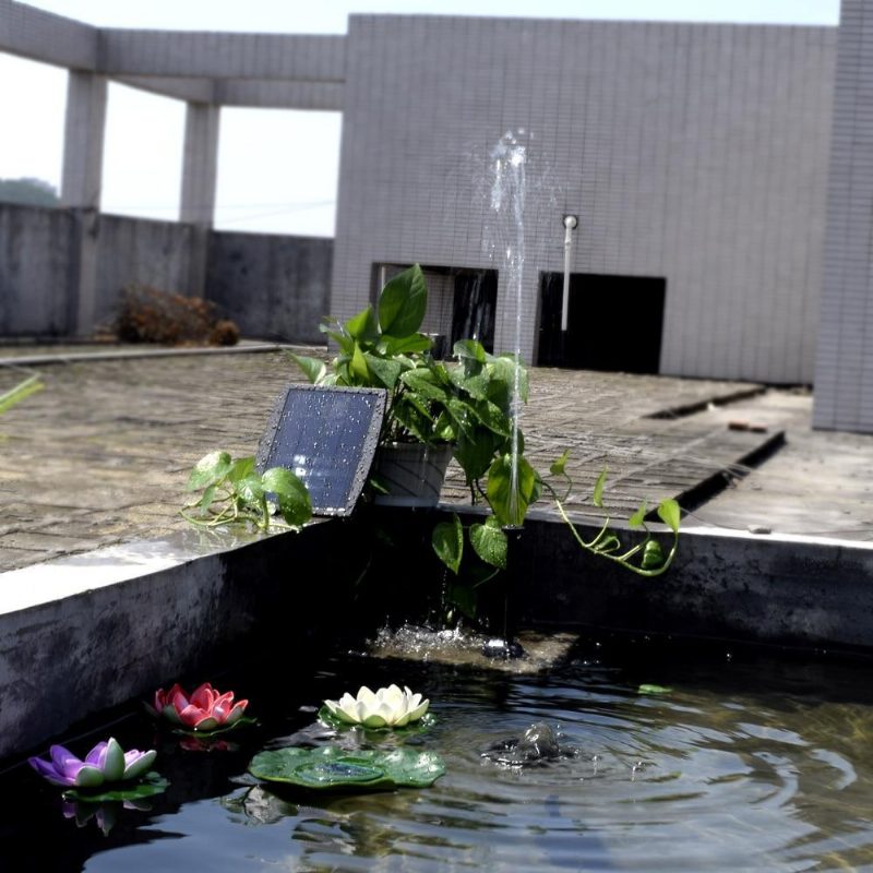 Pompe À Eau De Fontaine De Paysage De Panneau D'énergie Solaire