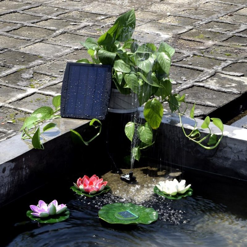 Pompe À Eau De Fontaine De Paysage De Panneau D'énergie Solaire