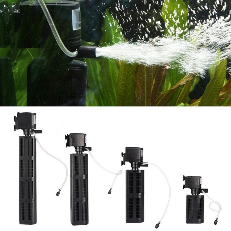 Pompe Submersible De Filtre D'aquarium Multifonction 3 En 1 Avec Filtre De Réservoir D'eau De Purificateur D'aquarium De Grande Puissance