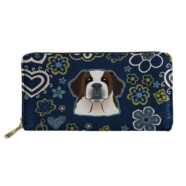 Portefeuille Long Design Chien Avec Poche À Monnaie