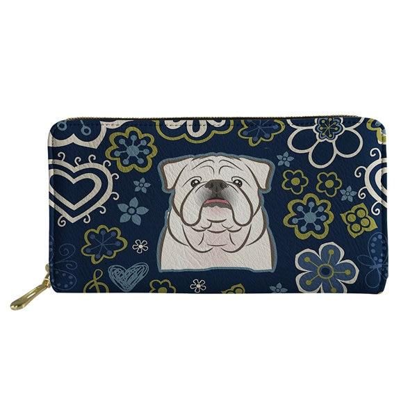 Portefeuille Long Design Chien Avec Poche À Monnaie