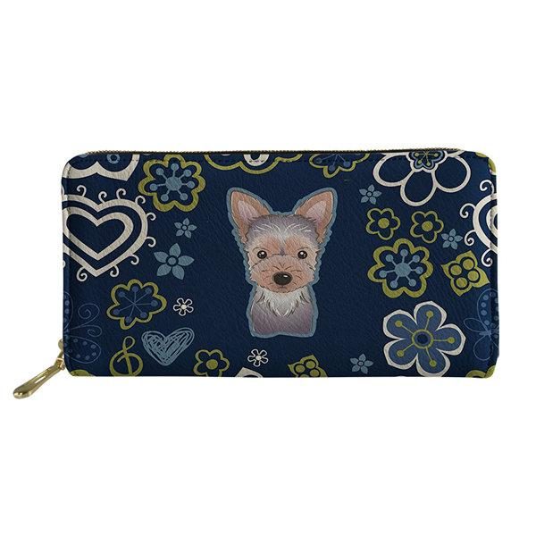 Portefeuille Long Design Chien Avec Poche À Monnaie