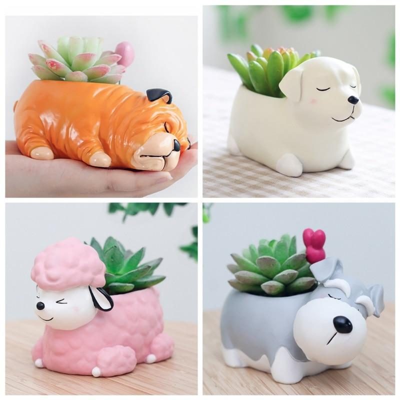 Pot De Fleurs Adorables Chiens