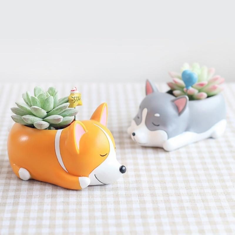 Pot De Fleurs Adorables Chiens