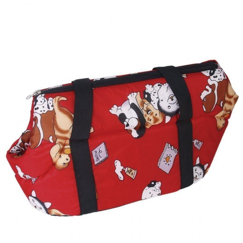 Sac À Bandoulière De Voyage Doux Rouge Chaud Pour Chien Et Chat