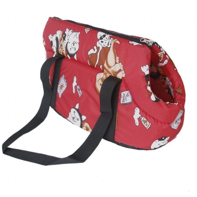 Sac À Bandoulière De Voyage Doux Rouge Chaud Pour Chien Et Chat