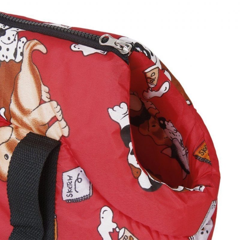 Sac À Bandoulière De Voyage Doux Rouge Chaud Pour Chien Et Chat