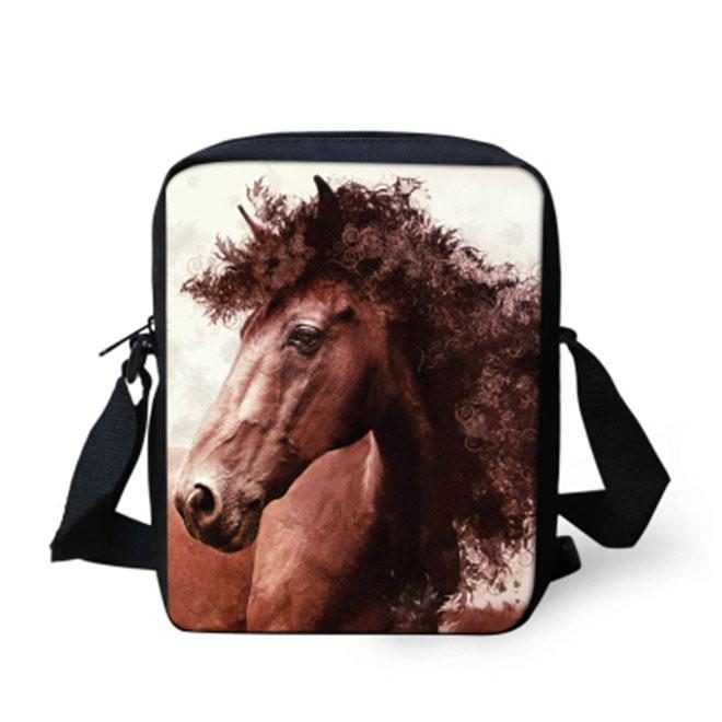 Sac À Bandoulière Imprimé Cheval À Bandoulière 3d