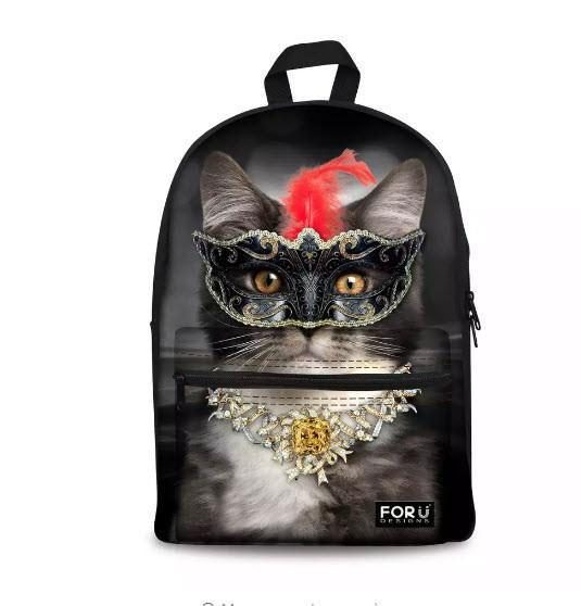 Sac À Dos Chat 3d Avec Compartiment Pour Ordinateur Portable