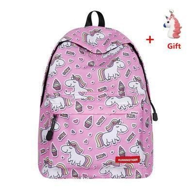 Sac À Dos Design Licorne Et Crème Glacée Avec Cadeau Gratuit