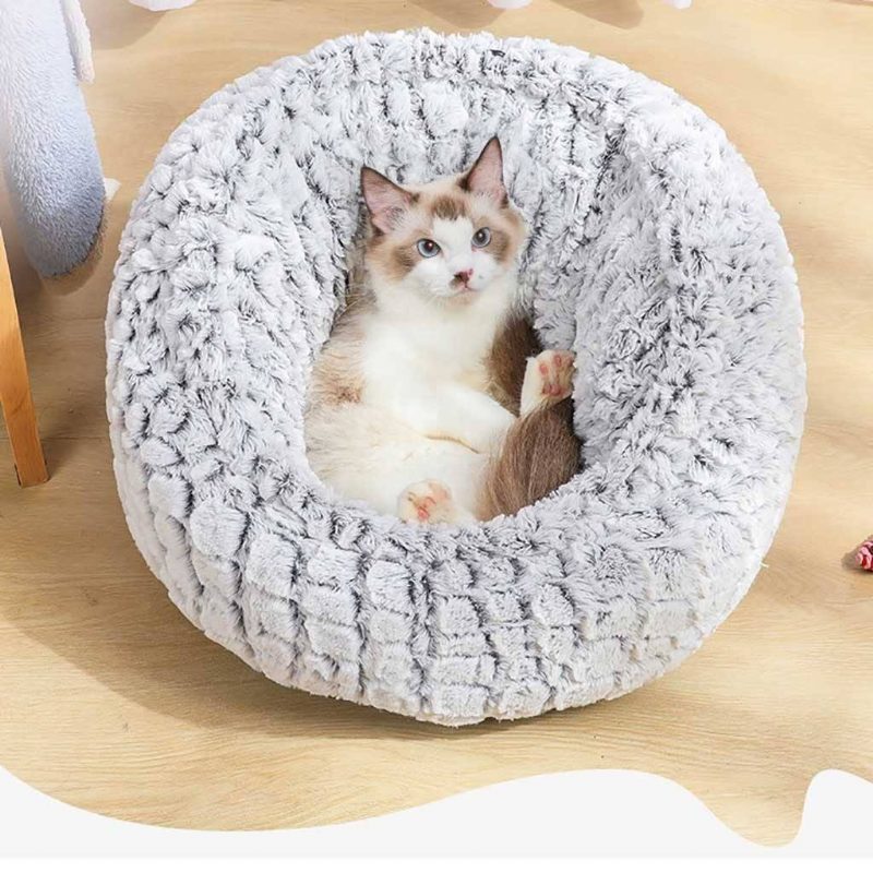 Sac De Couchage Apaisant Rond Pour Animaux De Compagnie