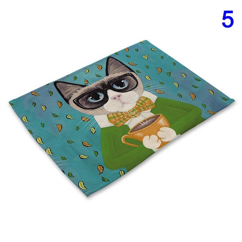 Sets De Table En Lin Motif Chats