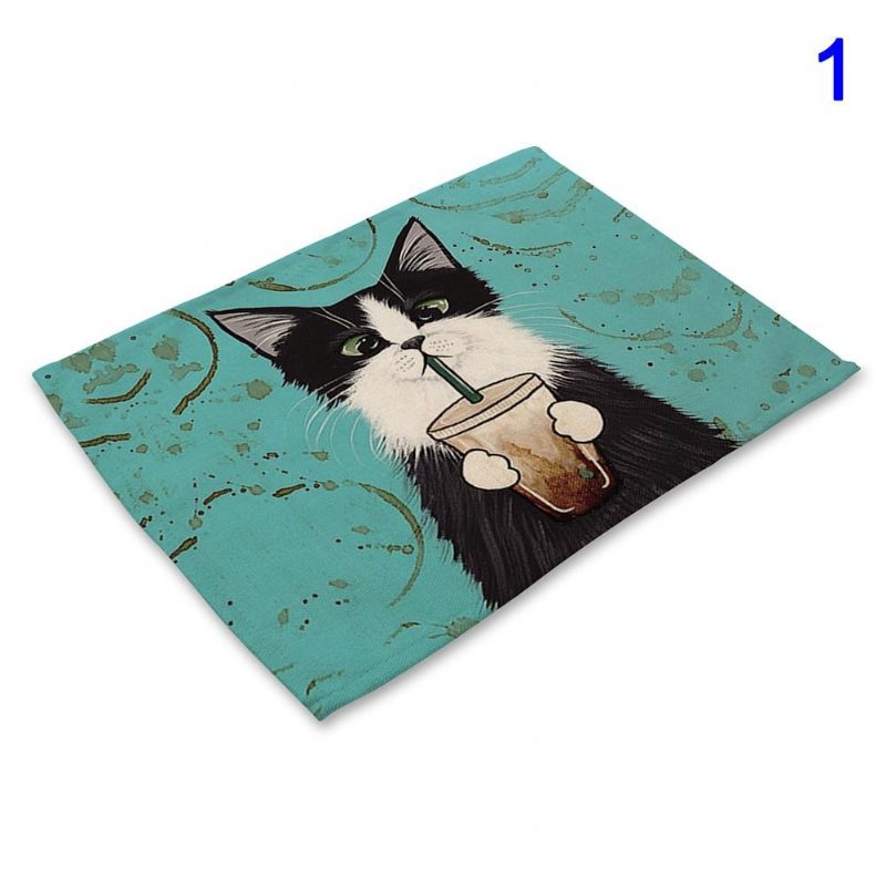 Sets De Table En Lin Motif Chats