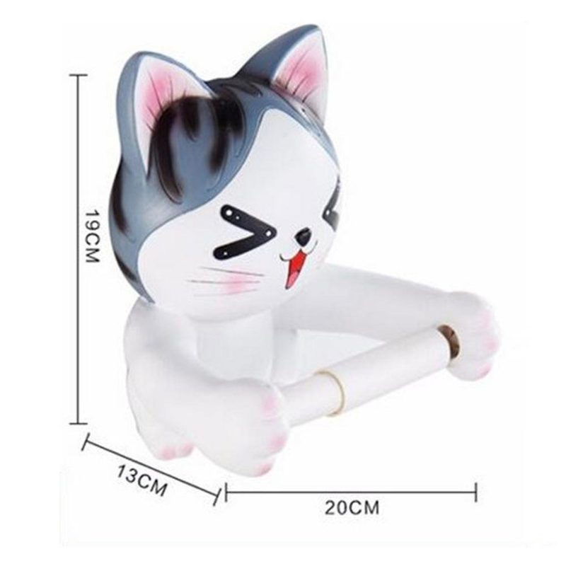 Support De Papier Toilette Dessin Animé Créatif Chat 3d