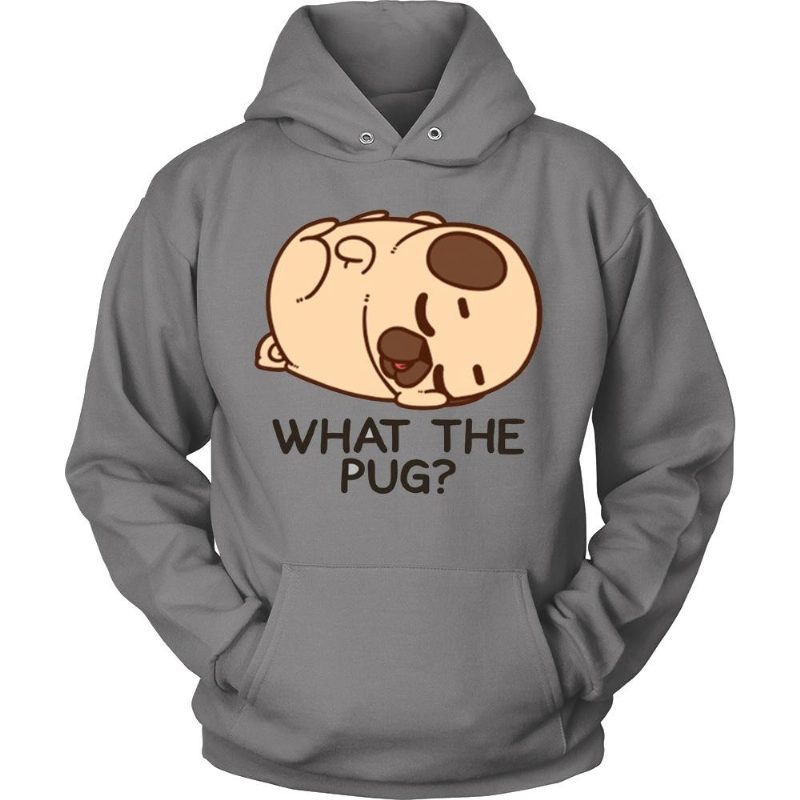 Sweat À Capuche Imprimé Lettre What The Pug