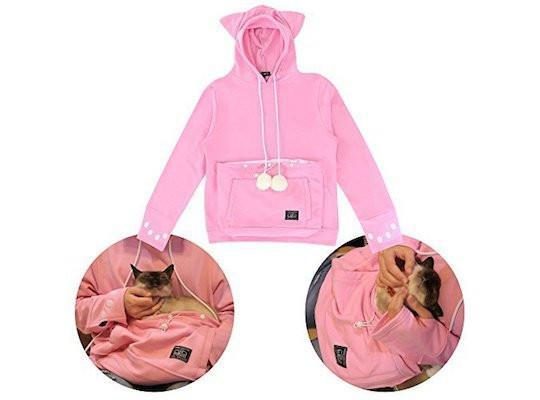 Sweats À Capuche Catagaroo Avec Pochette Kangourou Pour Votre Chat