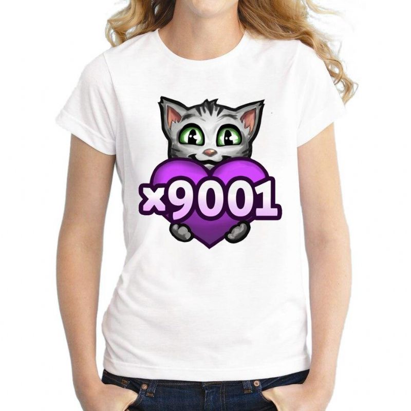 T-shirt À Imprimé Chat