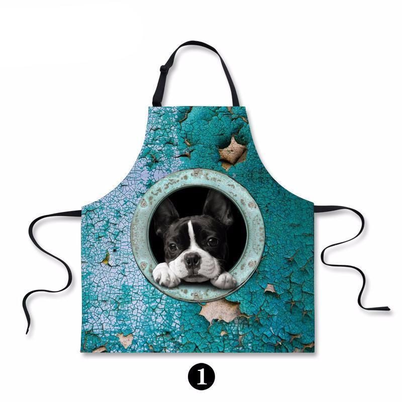 Tablier De Protection De Cuisine Imprimé Chiens Mignons