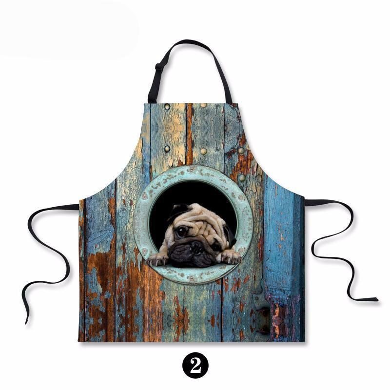 Tablier De Protection De Cuisine Imprimé Chiens Mignons